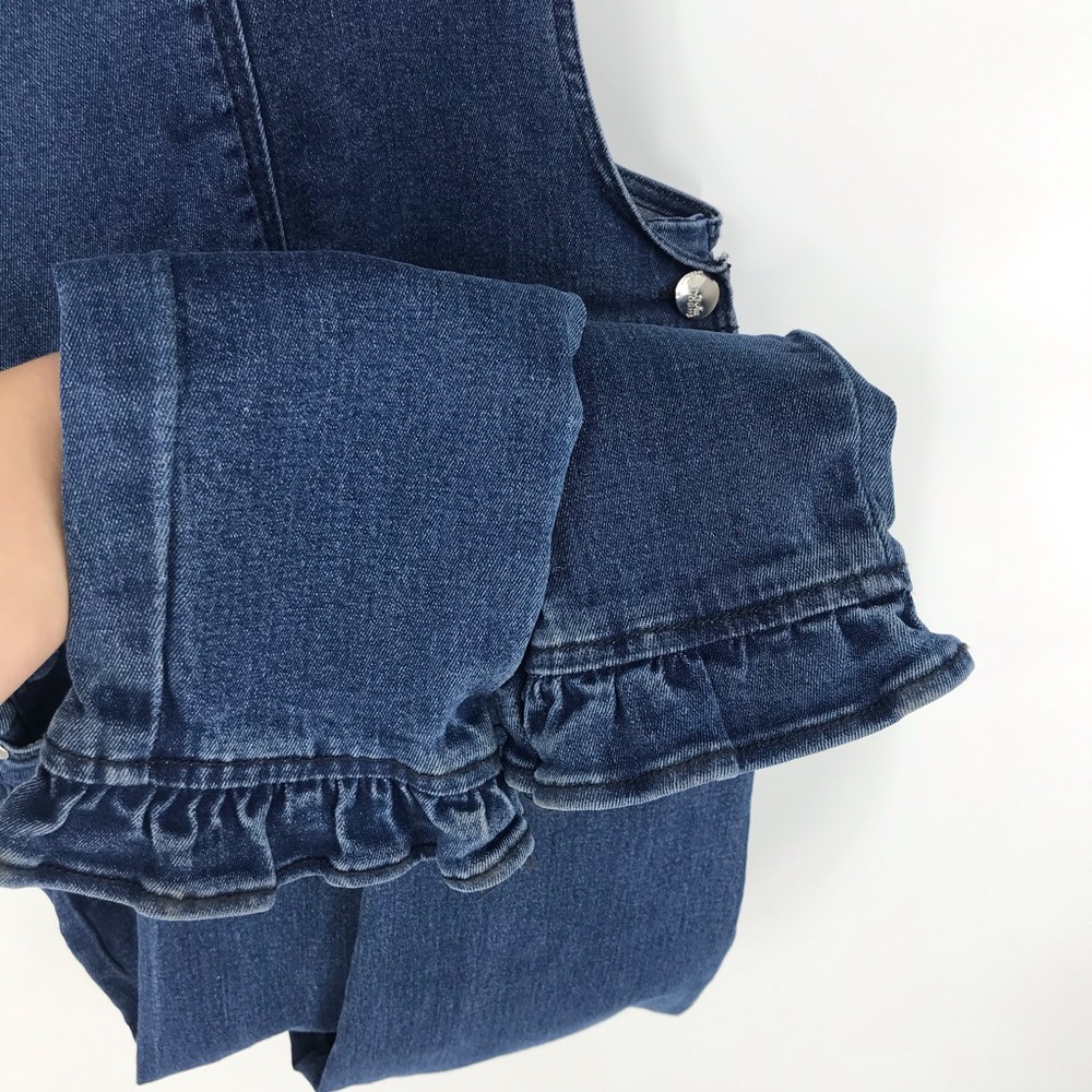 ZY Denim Ruffle Cuff Overalls - Picture 2 of 5